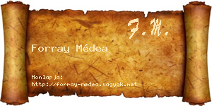 Forray Médea névjegykártya